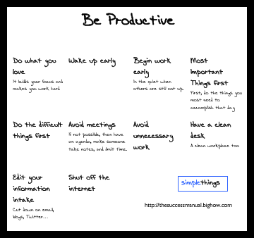 be-productive-top-tips-text-poster-simple-things