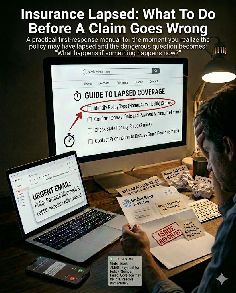 Insurance lapsed - what to do next