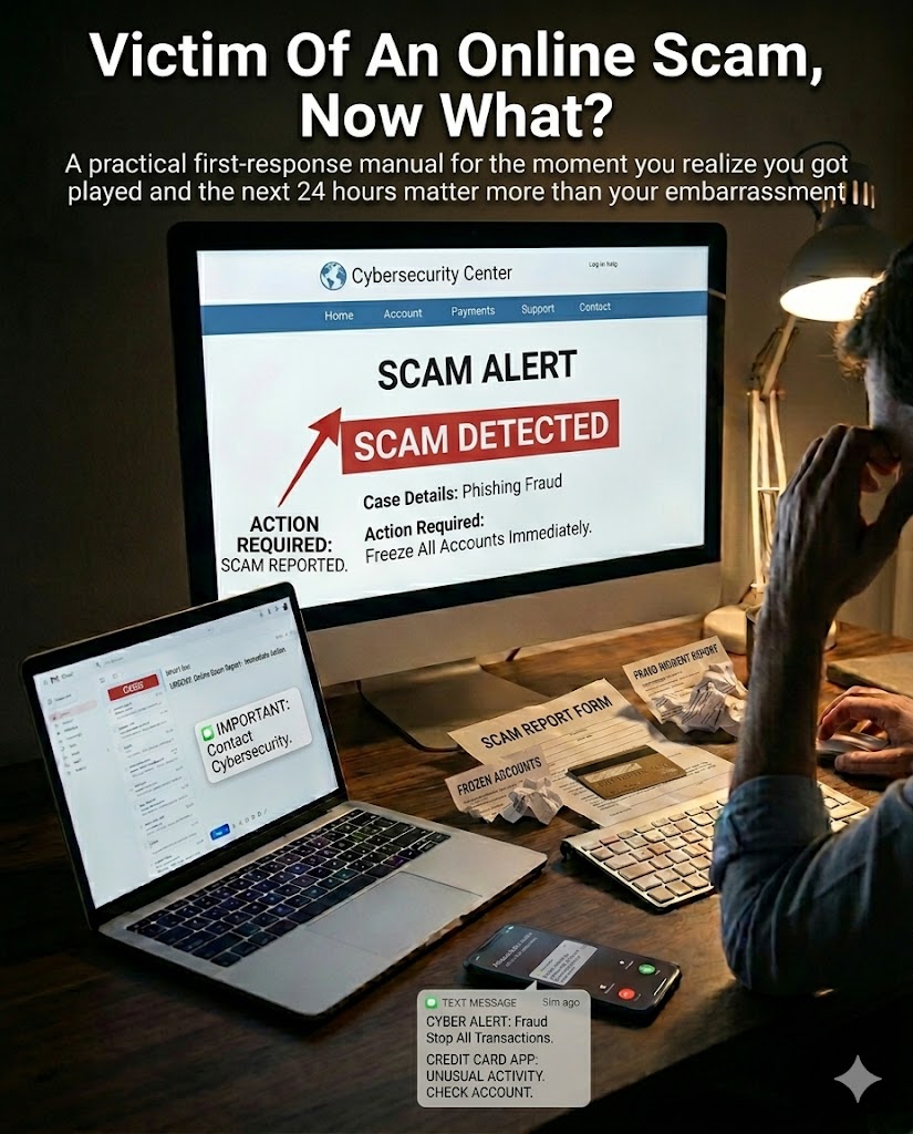 victim of online scam - now what